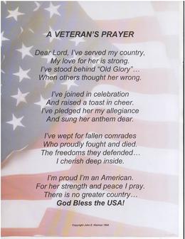 A Veteran's Prayer by John E. Kleiman